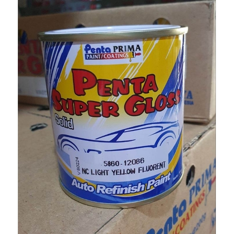 CAT PENTA SUPER GLOSS SOLID NC LIGHT YELLOW FLUORENCENT / STABILO KUNING / ISI 200 GRAM / CAT MOBIL 