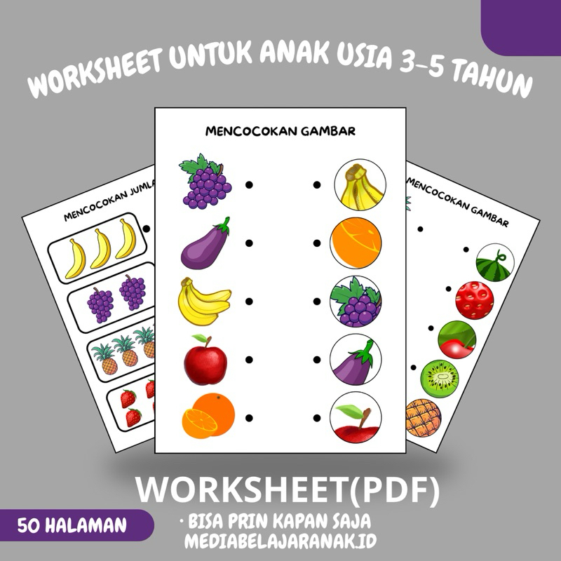 50 halaman-Lembar Belajar Anak-Worksheet anak-printable belajar anak-media belajar anak