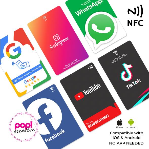 

NFC Card Social Media Kartu Nama Business Name Influencer Gantungan Tas