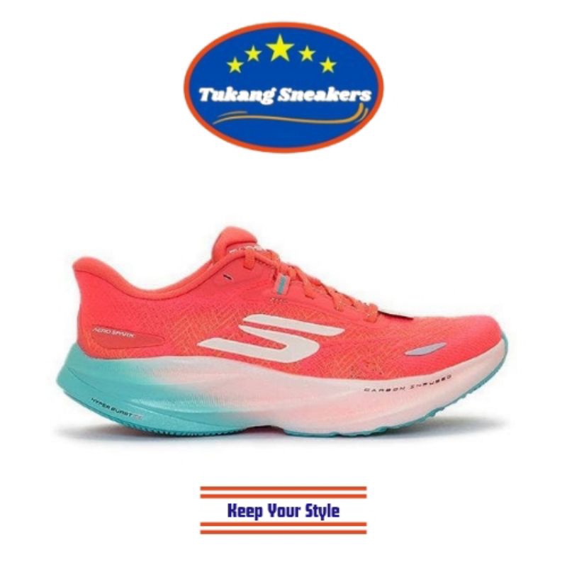 Sepatu Lari Wanita Skechers Go Run Ride 12 Peach SKE172200CRL