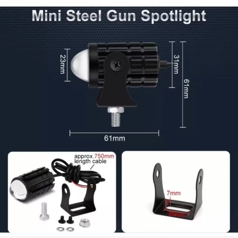 BISA COD LAMPU SOROT MINI DRIVING LAMPU SOROT D2 LASER SOROT LASER GUN MINI UNIVERSAL MOTOR MOBIL