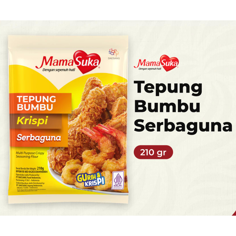 

Mamasuka Tepung Bumbu Krispi Serbaguna 210gr