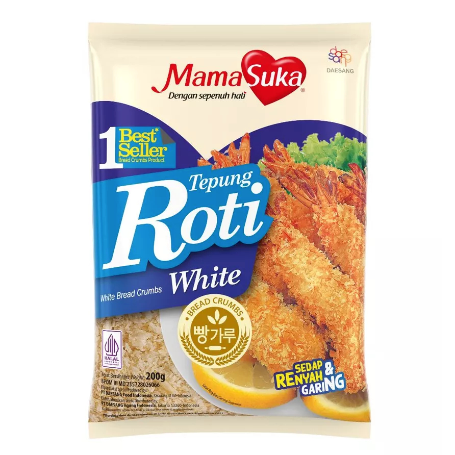 

MamaSuka Tepung Roti White Bread Crumbs Goreng - 100gr / 200gr