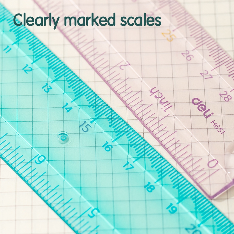 

Deli Penggaris Twistable and Hard Dengan Bahan Eco-PVC Tahan Pecah