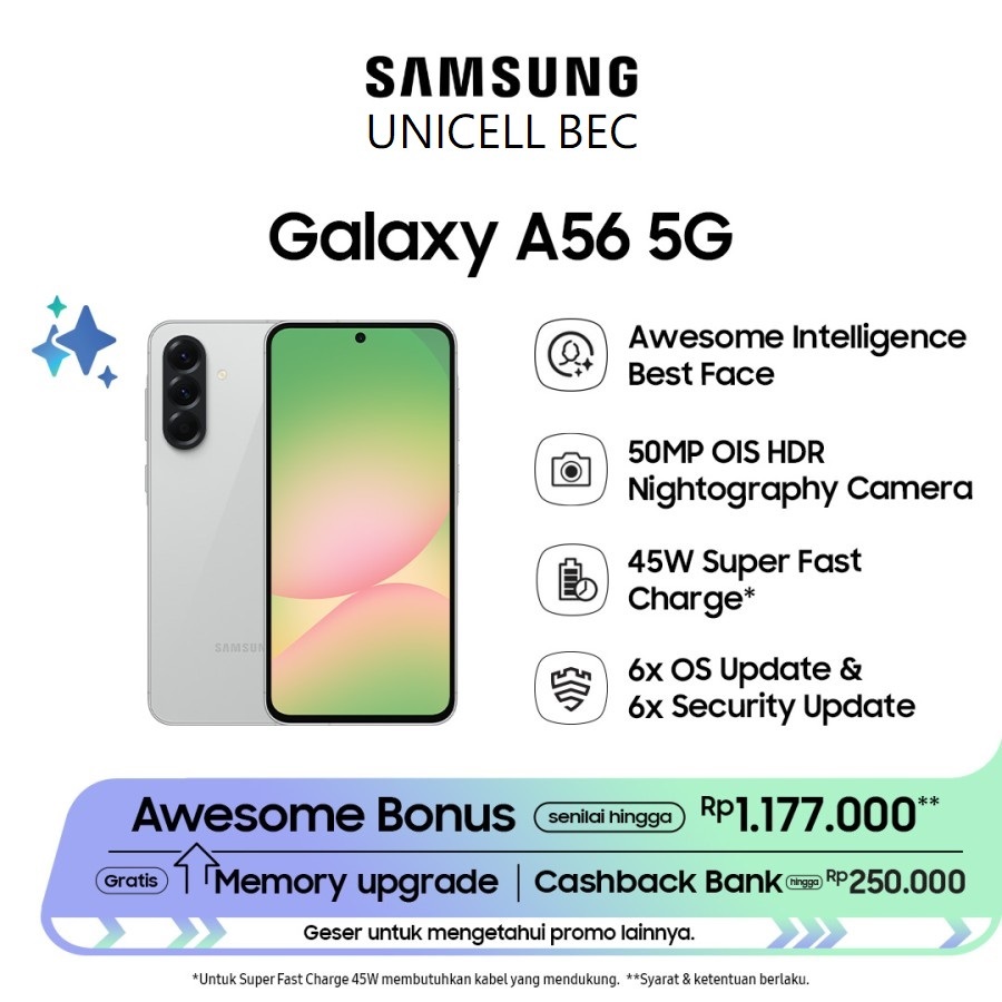 Samsung Galaxy A56 5G RAM 12/256GB Garansi Resmi