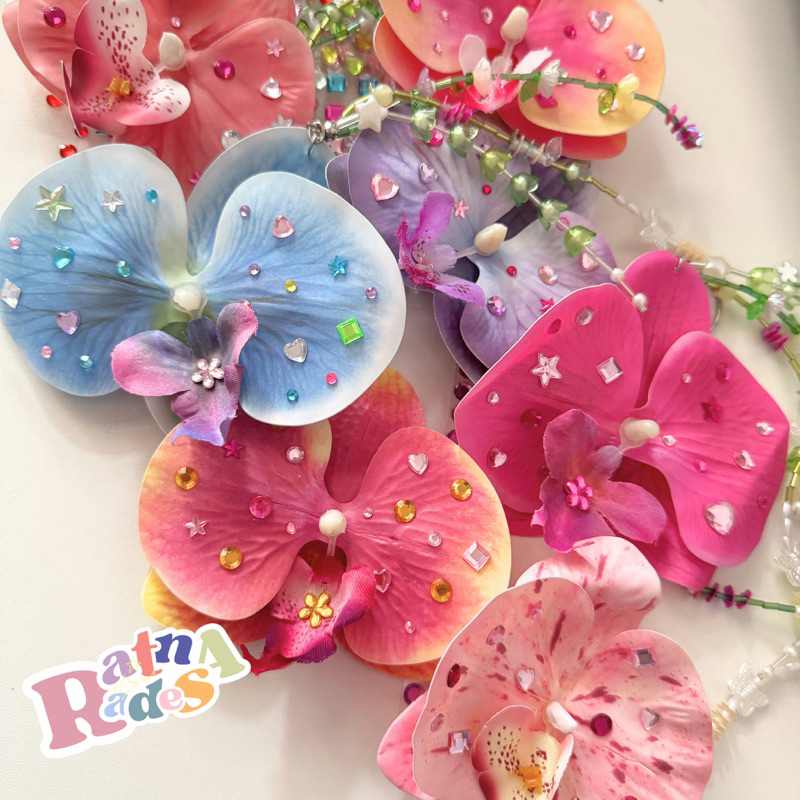 ORCHID SPARKLEE | Radesa Flowers Collection | Gantungan Tas Bunga Orchid