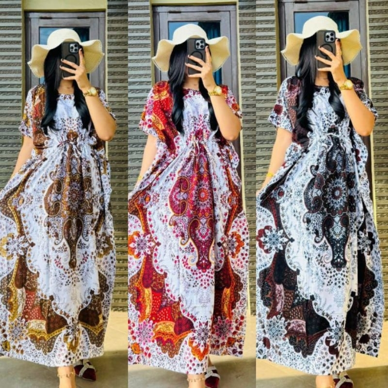Daster lowo kekinian dress jumbo wanita terbaru rayon adem serut dada