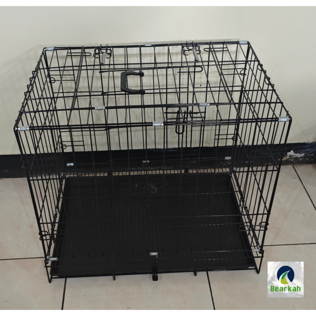 Kandang Kucing Lipat Merk SAFARI Bekas Size Medium 58x42x45 Besi Kokoh dan Tebal