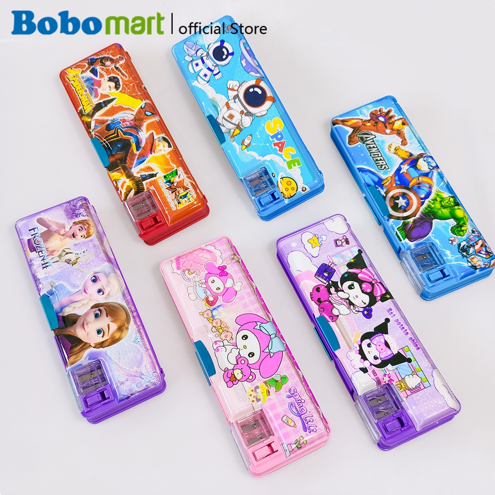 

BOBOMART Pencil Case Kotak Tempat Pensil KT-2220 (Kuromi, Avengers, Frozen, Spiderman, DLL)