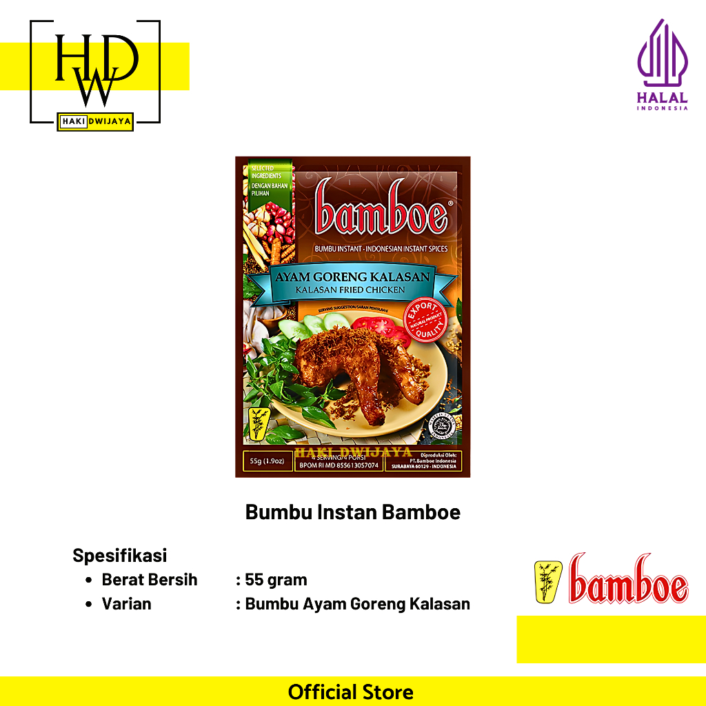 

Bamboe Bumbu Masak Instan Masakan Nusantara - Bumbu Ayam Goreng Kalasan