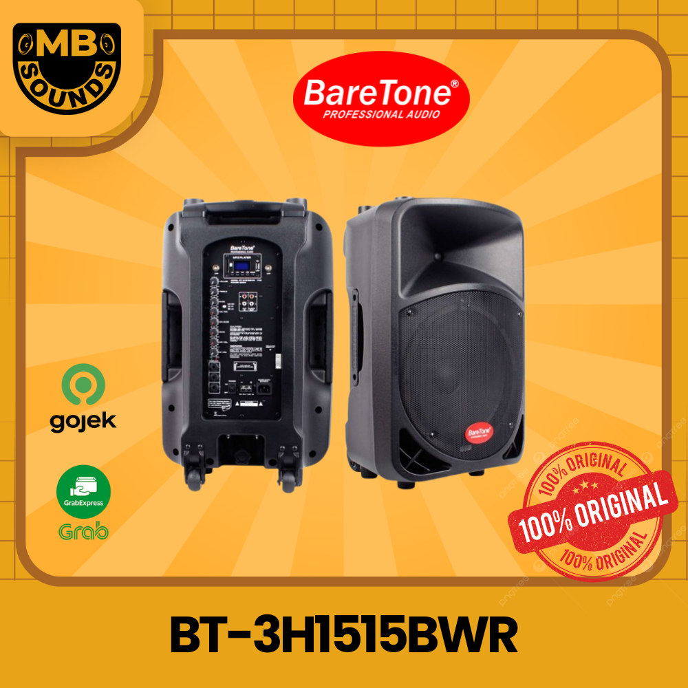 BARETONE BT-3H1515BWR / BT3H1515BWR SPEAKER PORTABLE 15 INCH ORIGINAL