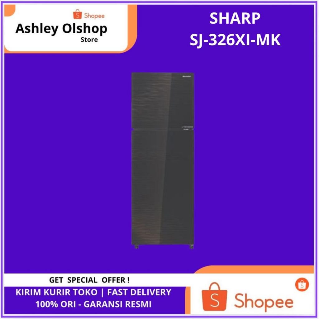 Kulkas Sharp 2 Pintu SJ326XI 256 liter Sharp SJ-326XI-MK 256L SJ326