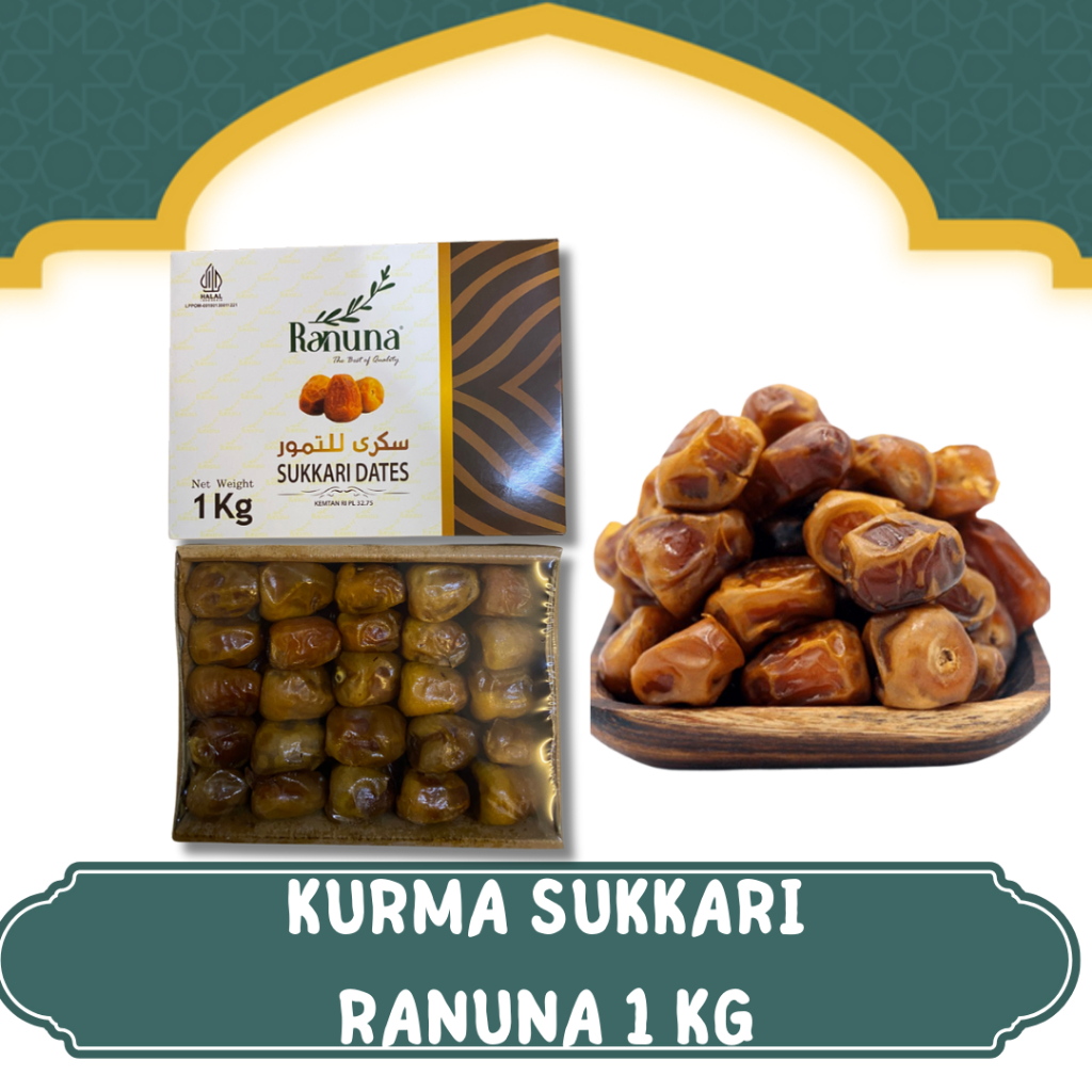 

OLEH OLEH HAJI DAN UMROH 1KG KURMA SUKKARI AL QASSIM RANUNA I KURMA BASAH I KURMA SUKARY SYIFA HERBAL ALAMI 500GR I SUKKARY ARABIA