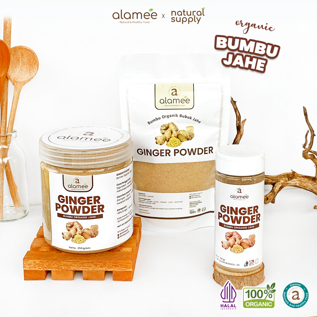 

ALAMEE Ginger Powder Jahe Putih Bubuk Minuman Herbal Bumbu Dapur Instan