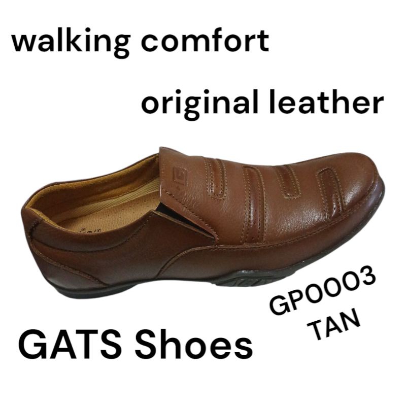 SEPATU CASUAL PRIA SLIP ON KULIT ASLI ORIGINAL GATS GP0003