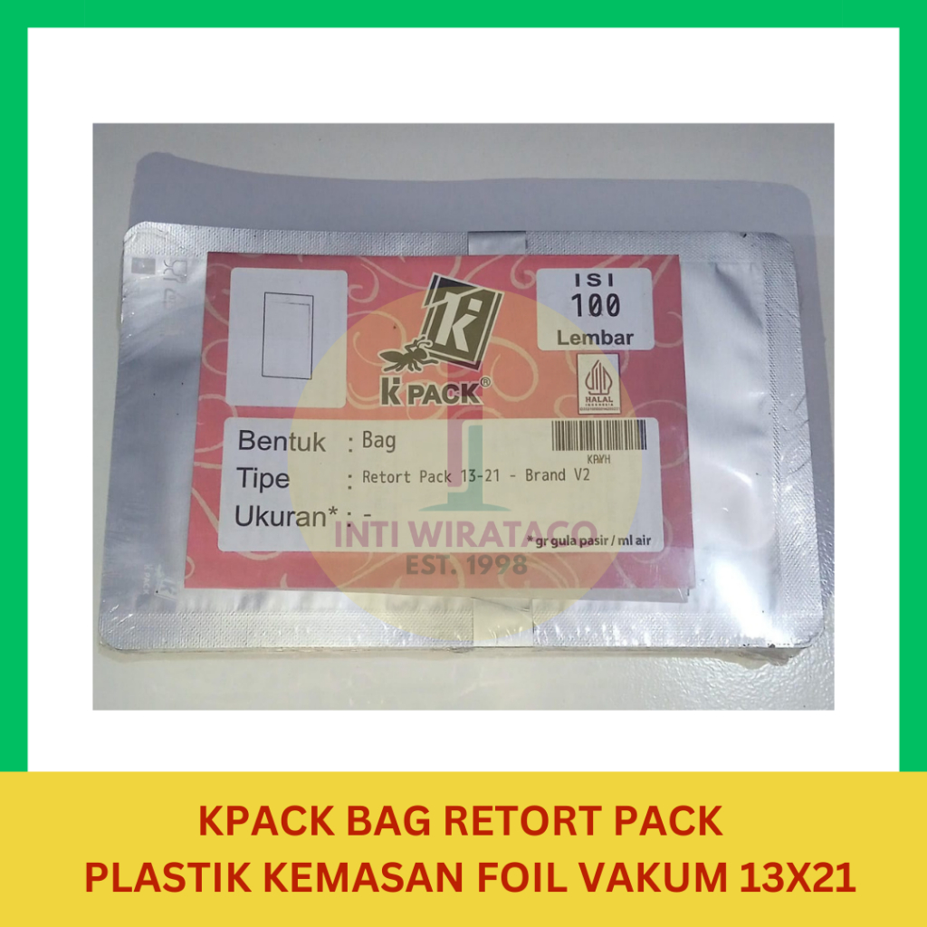 KPACK BAG RETORT PACK PLASTIK KEMASAN FOIL VAKUM TAHAN PANAS PRESTO