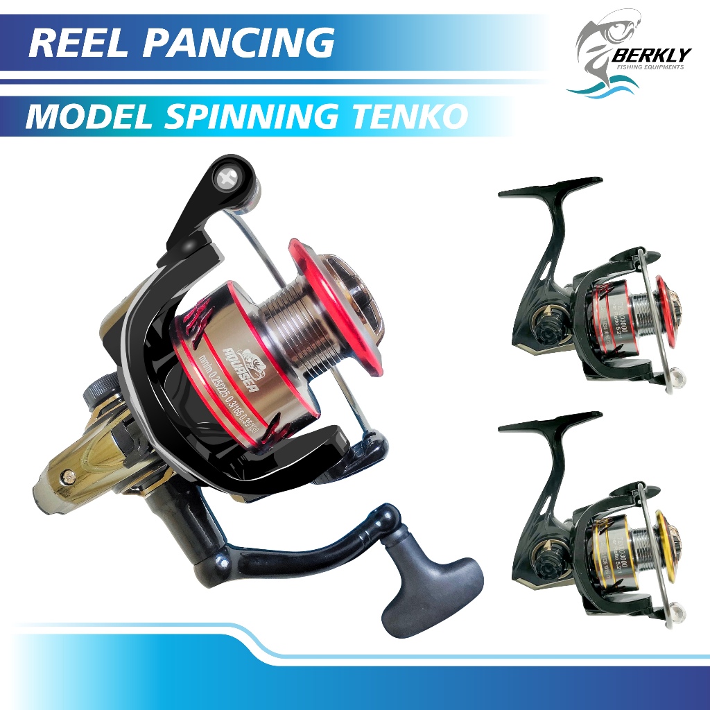 BERKLY Reel Pancing Tenko Spinning Katrol Kerekan Aluminium Reel Fishing
