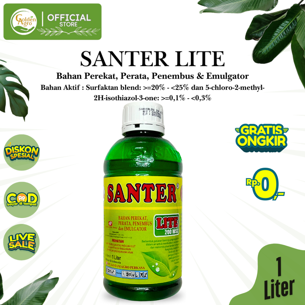 PEREKAT PESTISIDA SANTER LITE 200 WSC 1LT LITER