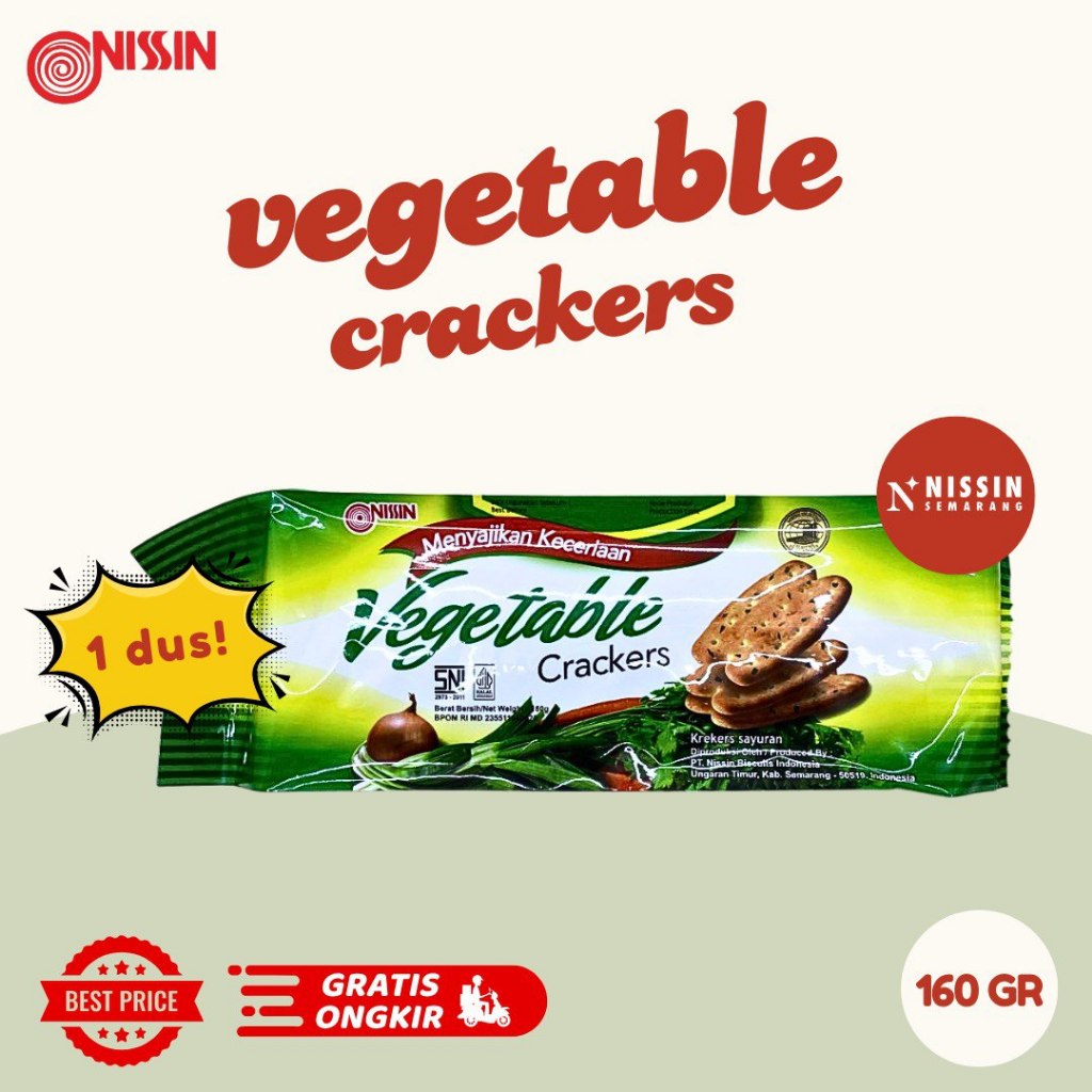 

1 Dus Nissin Vegetable Crackers 160gr isi 30pcs