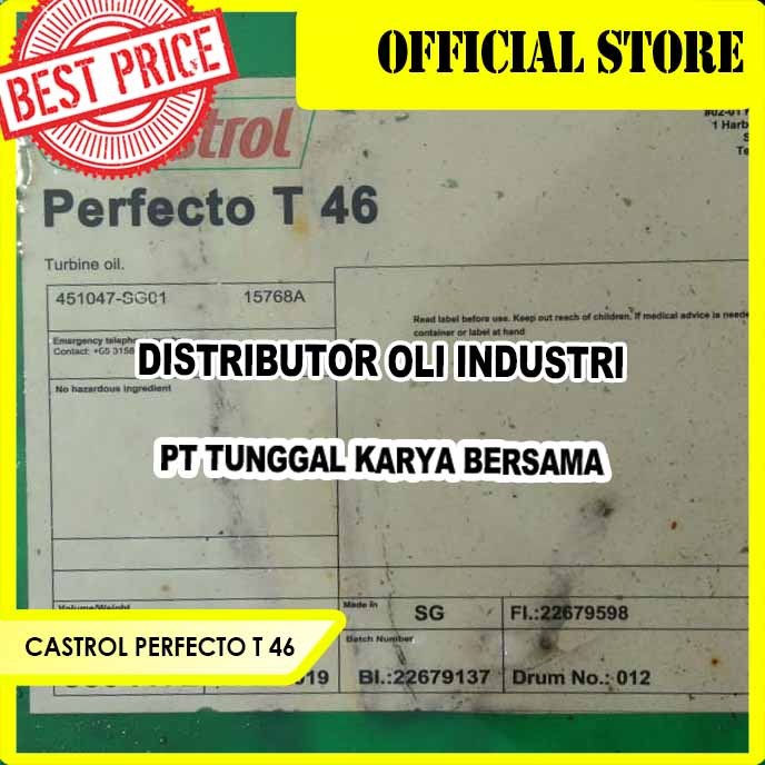 CASTROL PERFECTO T 46 - (Turbine Oil ISO VG 46)