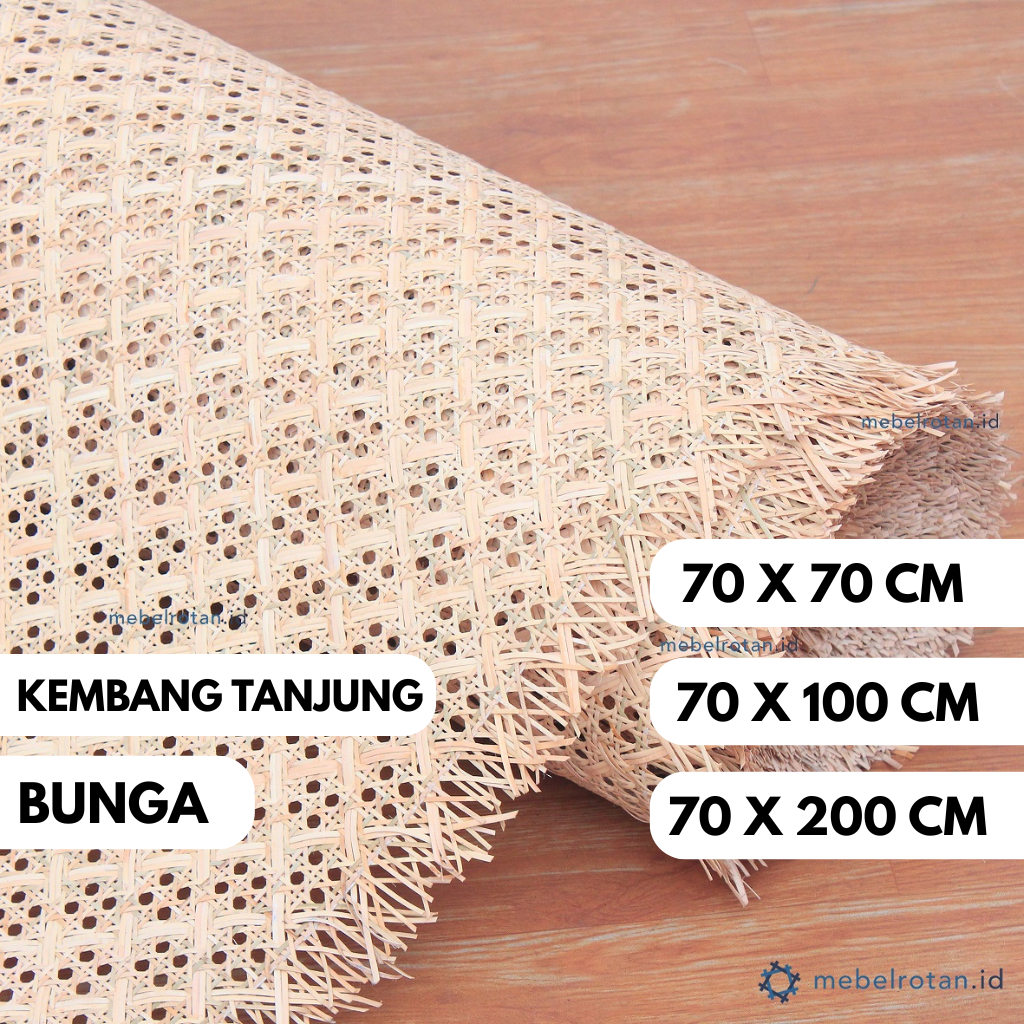 Anyaman Rotan Lembaran Bunga | Webbing Kembang Tanjung 70cm