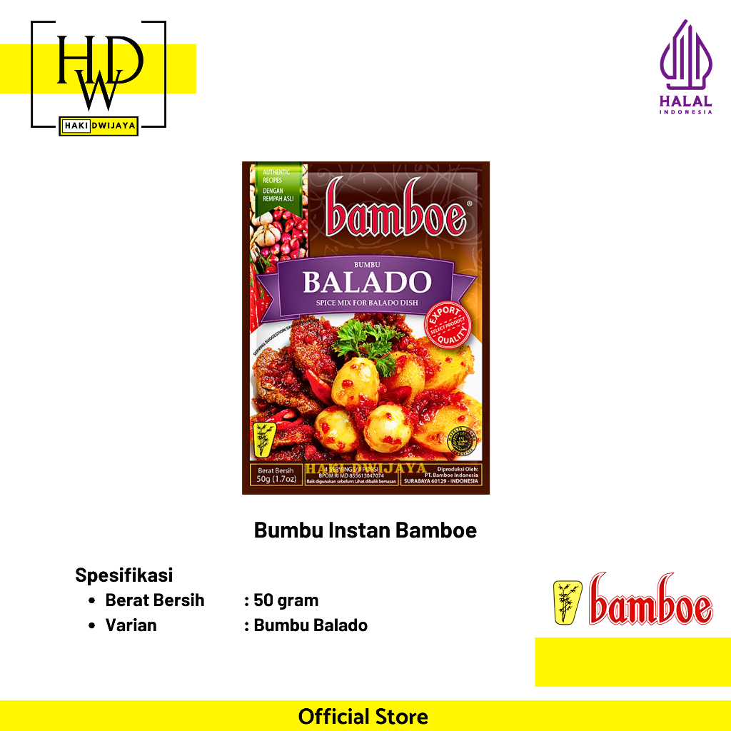 

Bamboe Bumbu Masak Instan Masakan Nusantara - Bumbu Balado