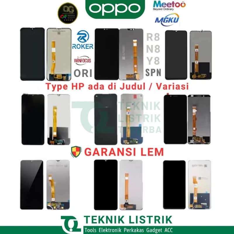 LCD Touchscreen OPPO F7 F9 F11 F15 F17, F9 Pro F11 Pro F17 Pro F7 Youth Ori Fullset