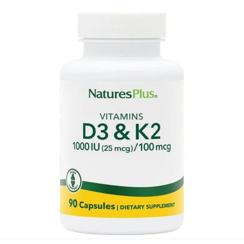 Natures Plus Vitamin D3 & K2 1000 IU 25MCg ( 90 Softgels )