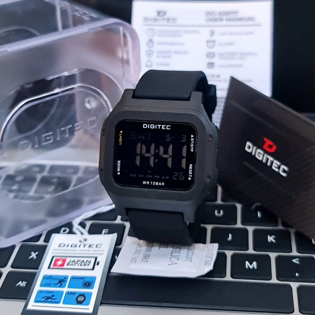 DIGITEC DG 5207 Jam Tangan Pria Original Digital Rubber