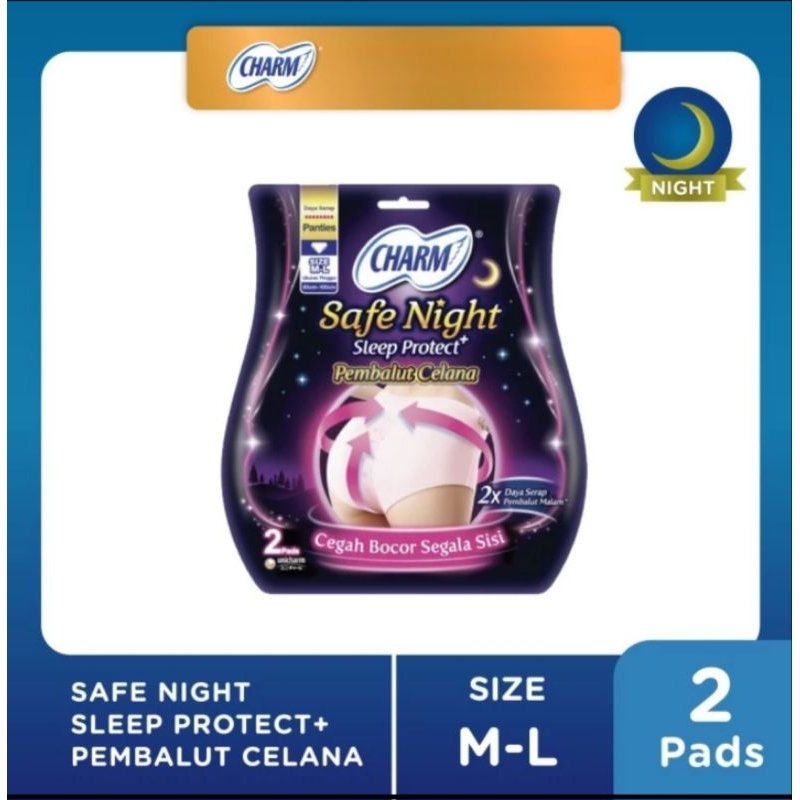Zeruna21 Charm Safe Night Sleep Protect+ Pembalut Celana / Celana Menstruasi Pembalut Ibu Pembalut