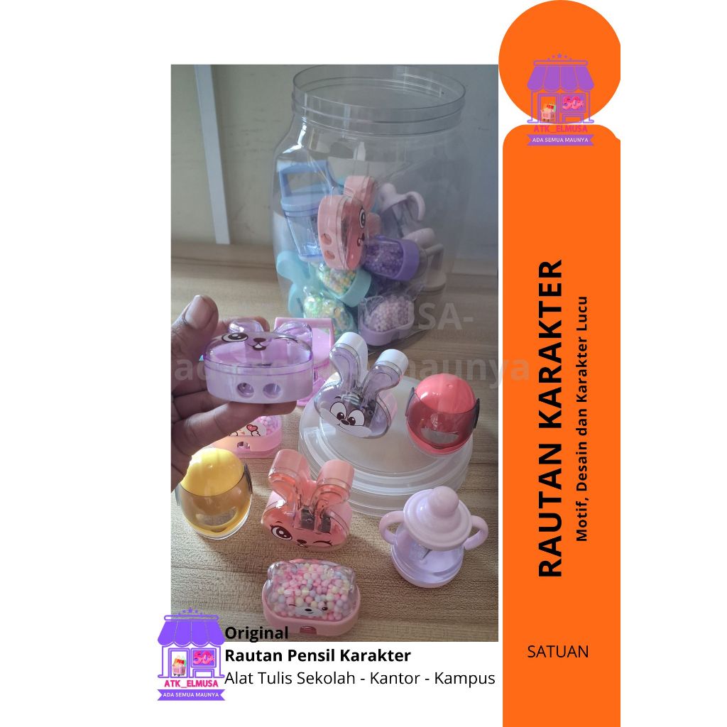 

Rautan karakter. Rautan pensil dengan karakter Unik dan Lucu