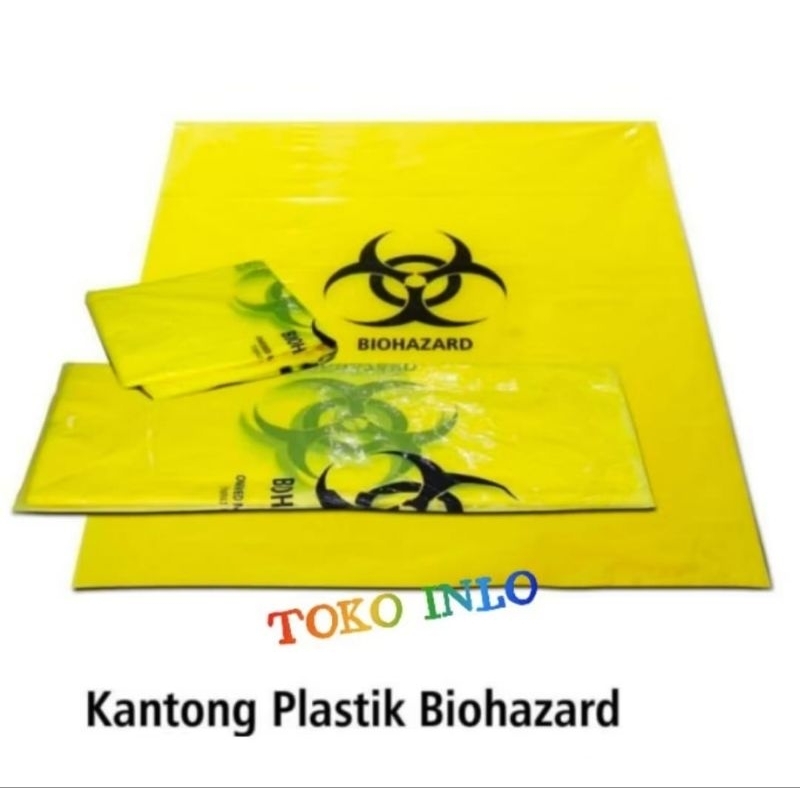 PER BUNGKUS ISI 50 Plastik Limbah Kuning 80X60/Plastik Biohazard 80x100/Plastik Biohazard 80x60 PER 
