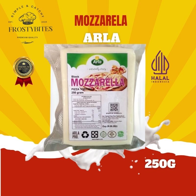 

Keju Mozarella Arla 250 gr Keju Lumer Mulur Pizza Topping Cheese Mozarella