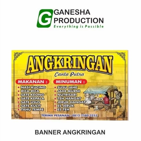 SPANDUK / BANNER ANGKRINGAN 1 HARI JADI