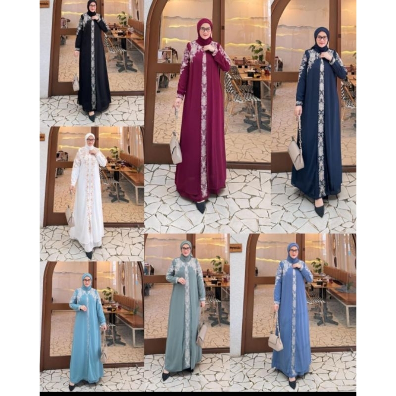 GAMIS BUKA PINTU FREE HIJAB Bordir Aceh