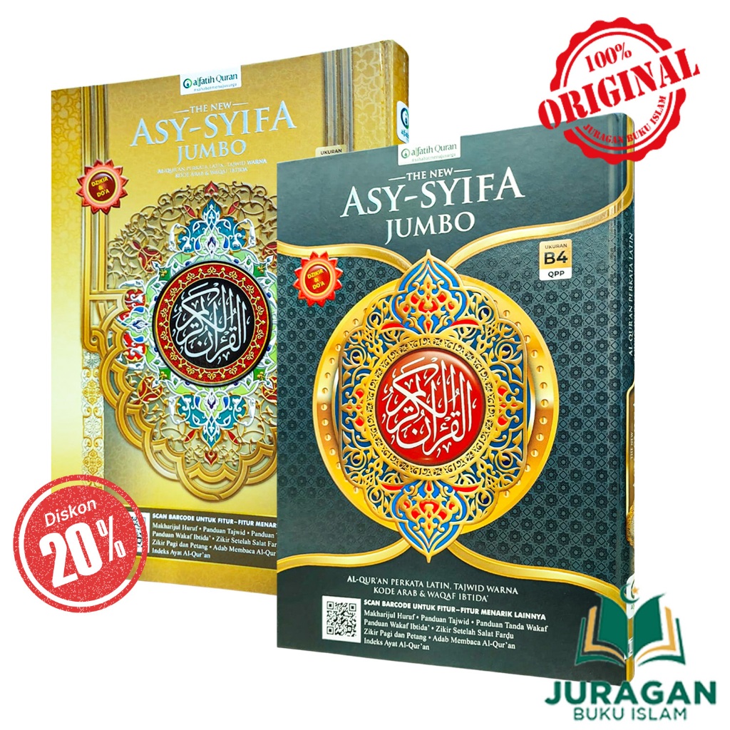 ORIGINAL Al Quran Asy Syifa Jumbo B4 | Perkata Latin Tajwid Warna - Al Fatih Quran