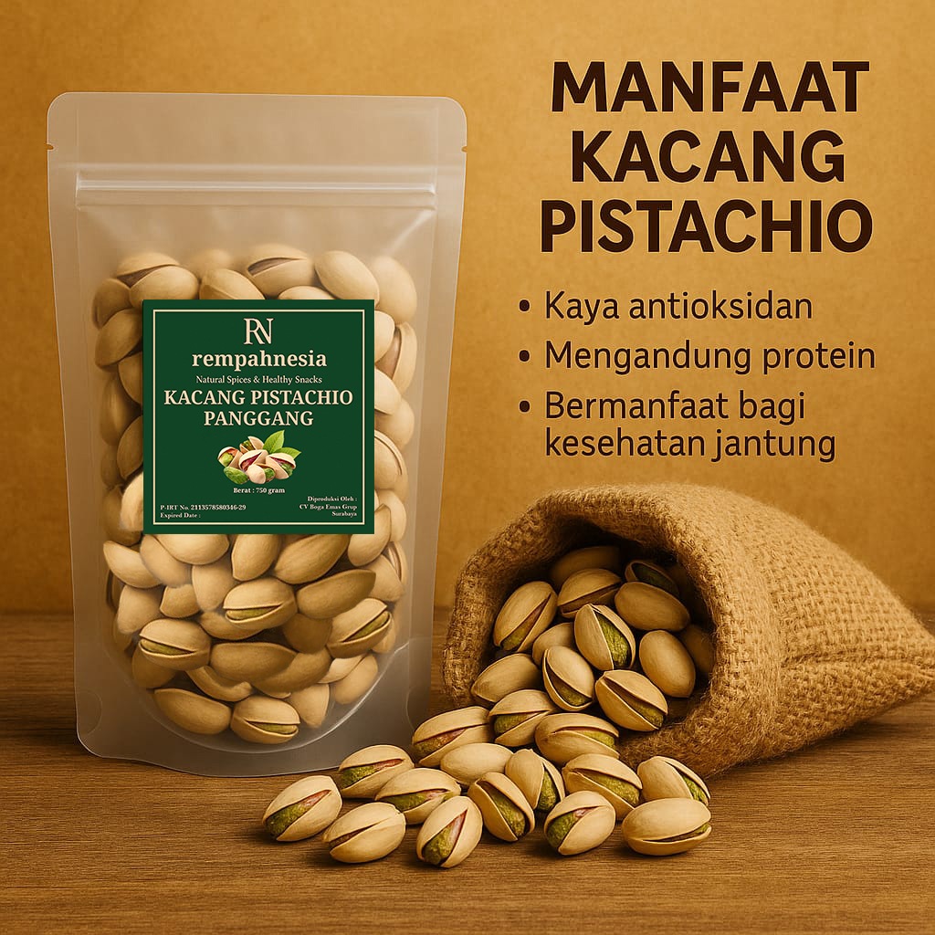 

KACANG FUSTUK / KACANG PISTACHIO 750 GR / PISTACHIO PANGGANG ASIN / ROASTED SALTED PISTACHIO / PREMIUM KHAS ARAB 750GR
