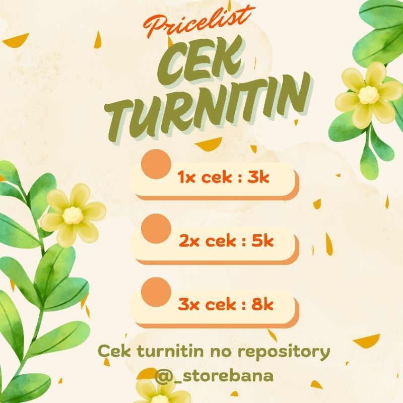 cek turnitin no repository