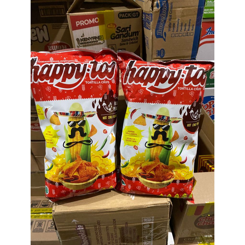 

HAPPY-TOS TORTILLA CHIPS KEMASAN BESAR 140GRAM