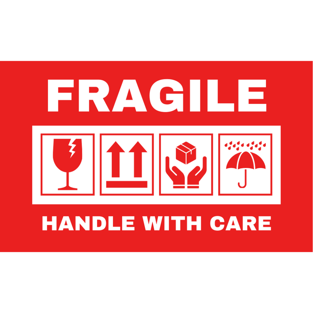 

(ISI 50PCS ) Fragile Sticker Label - Stiker Fragile Murah - stiker fragile murah dan tebal - stiker untuk olshop - stiker fragile murah