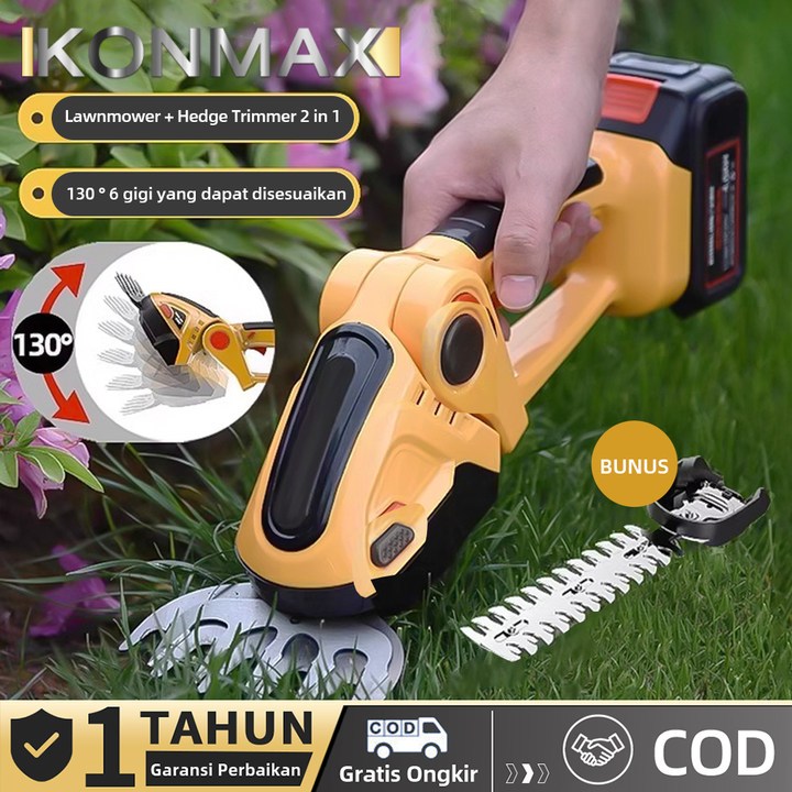 KONMAX Pemangkas pagar elektrik Gunting pemangkas pagar pemangkas pagar pemangkas isi ulang sabuk hi