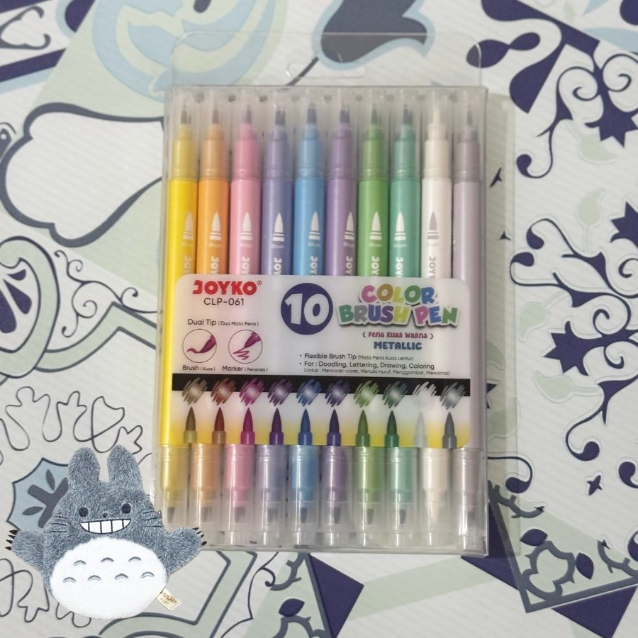 

JOYKO COLOR BRUSH PEN PENA KUAS WARNA CLP-061 METALLIC DUAL TIP