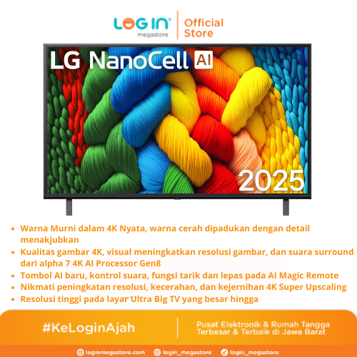 LG-LED TV-43NANO80ASA Smart TV 4K 43 Inci LG NanoCell AI