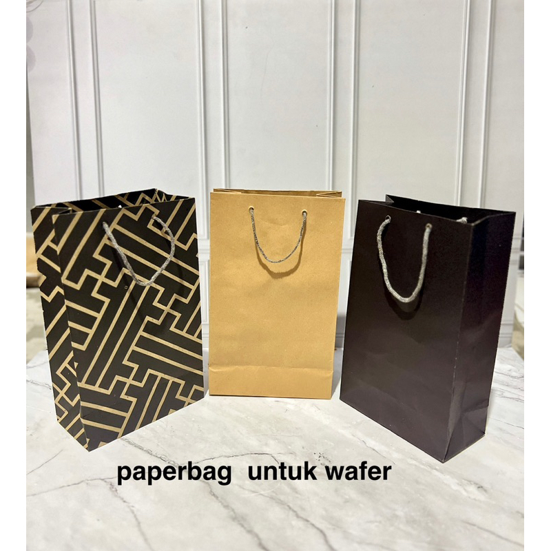 

(1 Lusin = 12 Pcs) Paperbag wafer 15x8x25 cm / Paperbag hajatan / Paperbag souvenir / Goodie bag