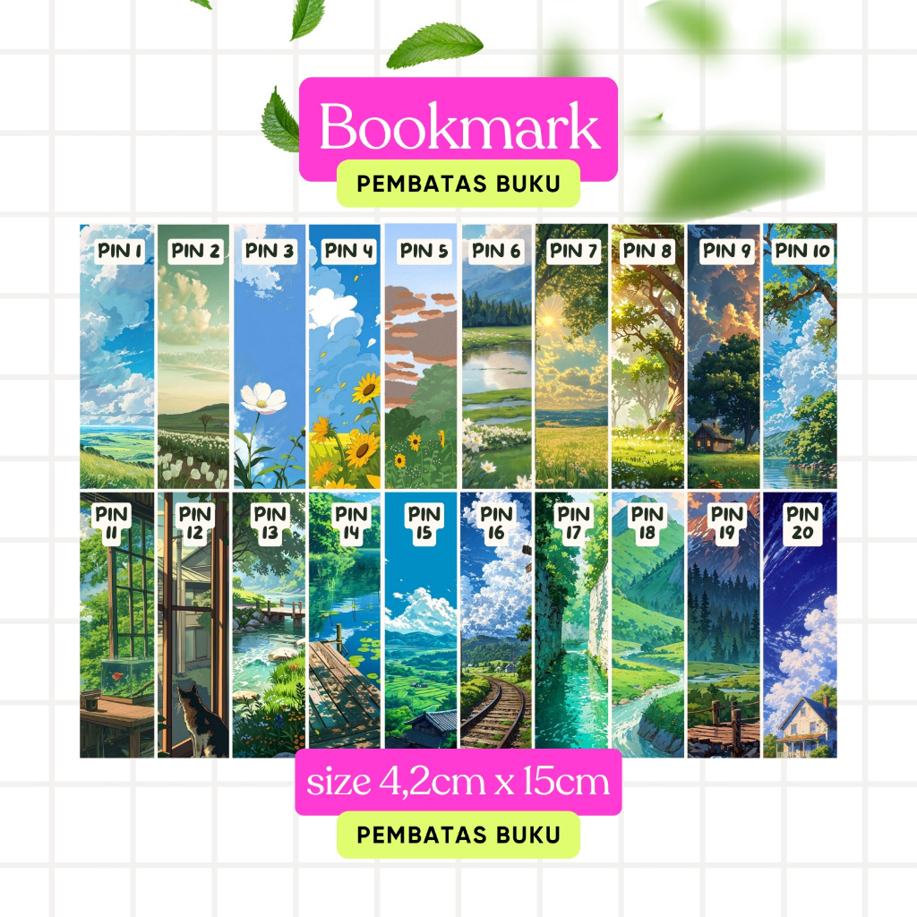 

pembatas buku paper bookmark custom aesthetic