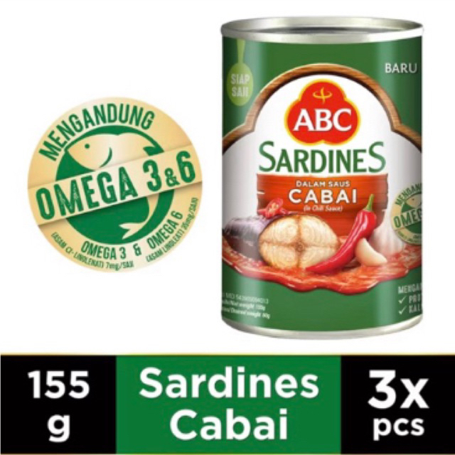 

ABC Sarden saus cabar 155 9 - multipack 3pcs