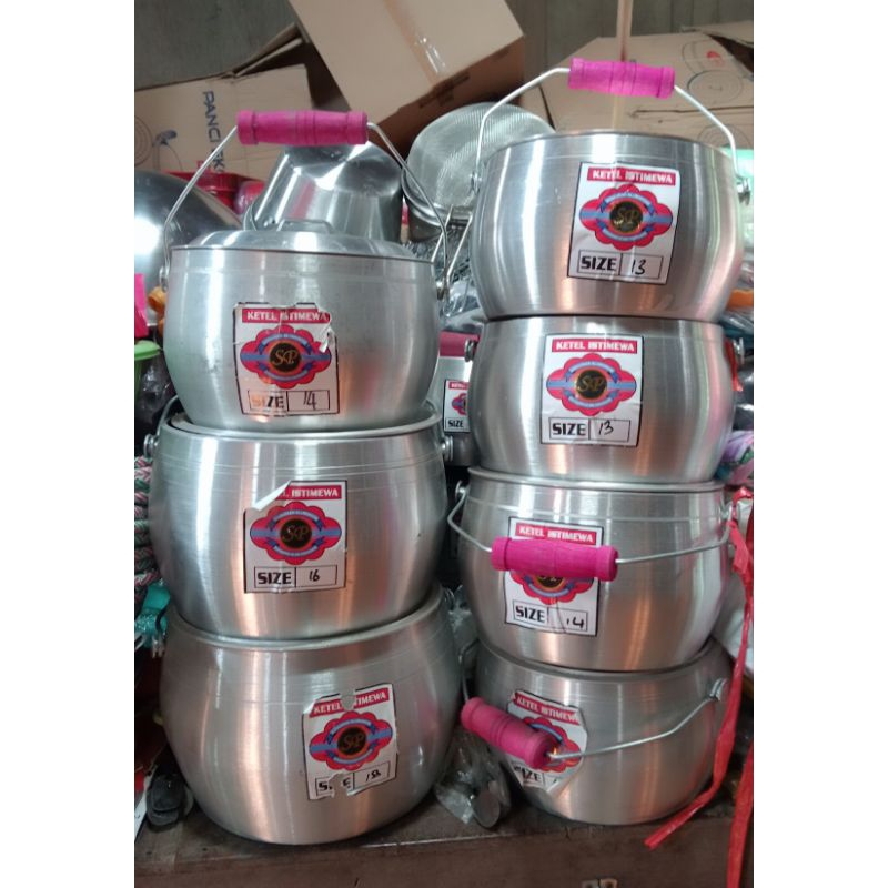 PERIUK PENANAK NASI/KETEL/KETEL SP MERAH/KUALI NASI MERK SP MERAH ALUMINIUM COR