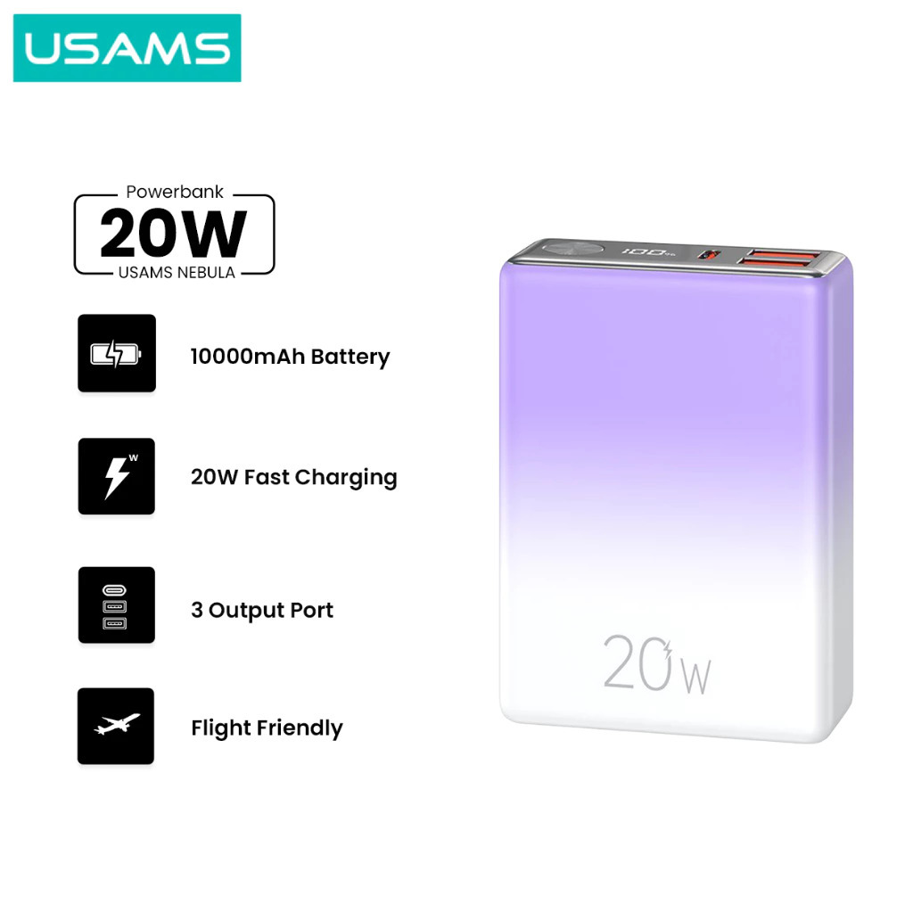 USAMS CD192 NEBULA Powerbank 10000mAh Fast Charging 20W