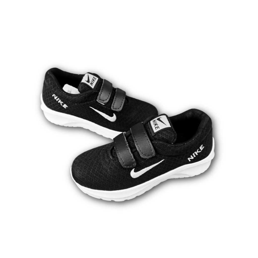 SEPATU ANAK SEKOLAH CEWEK COWOK PAUD/TK/SD/SMP BORDIL NIKE/ADIDAS HITAM/UKURAN 27-38 USIA 4/15 TAHUN