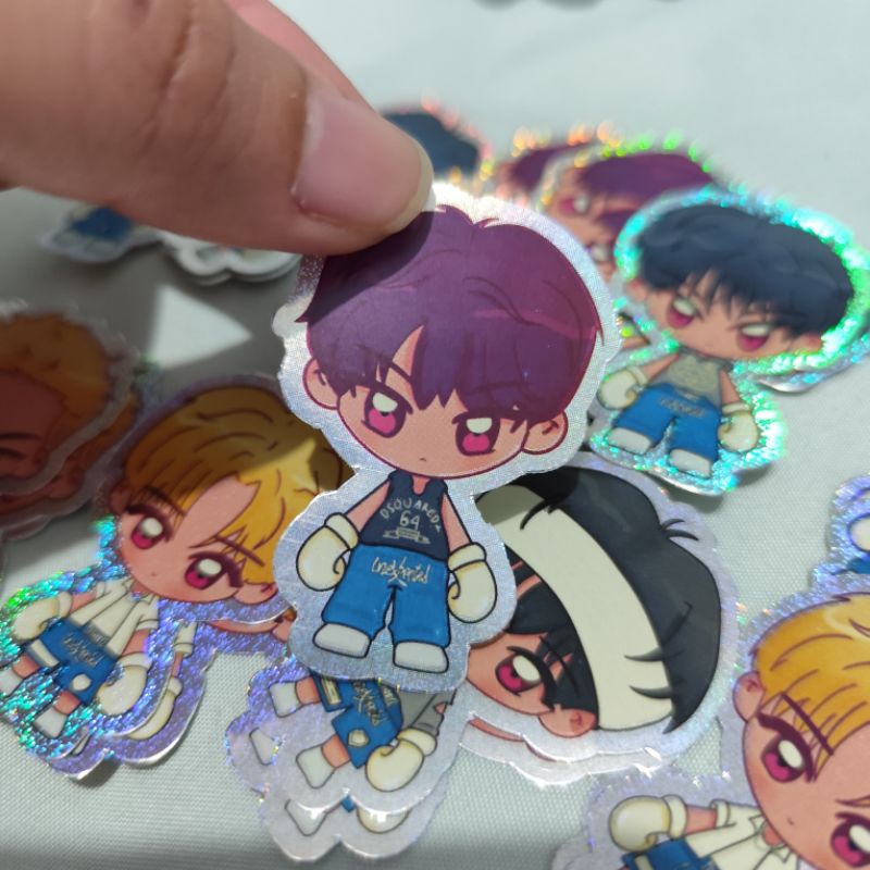 

THE BOYZ VVV sticker holo | stiker deco kpop tbz aftersale pland
